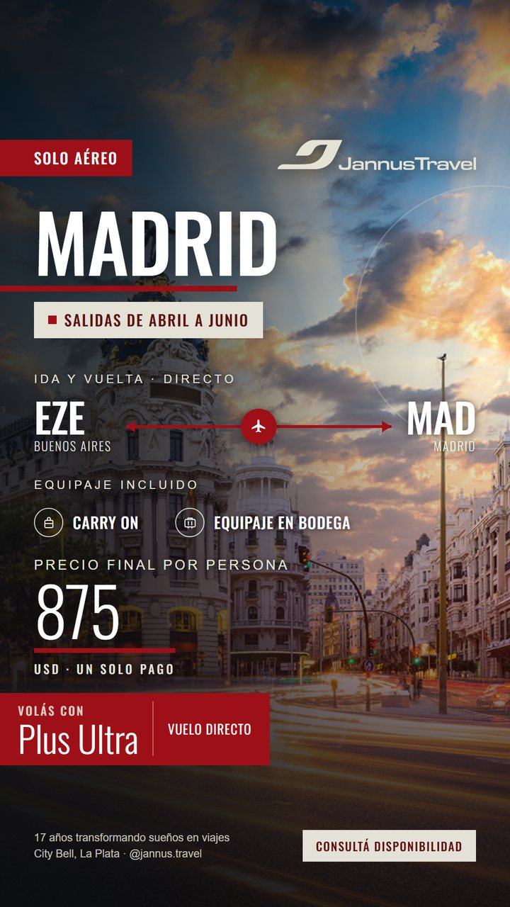 Flyer de la promoción de Madrid