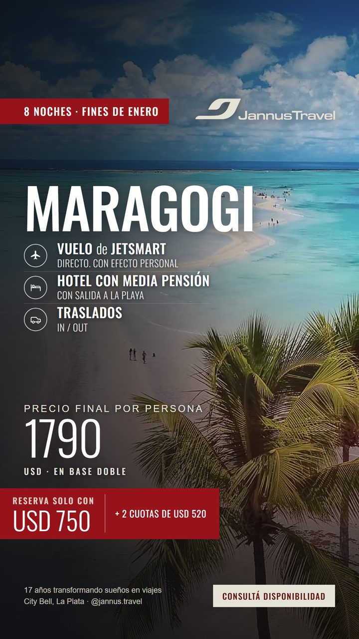 Flyer de la promoción de Maragogi